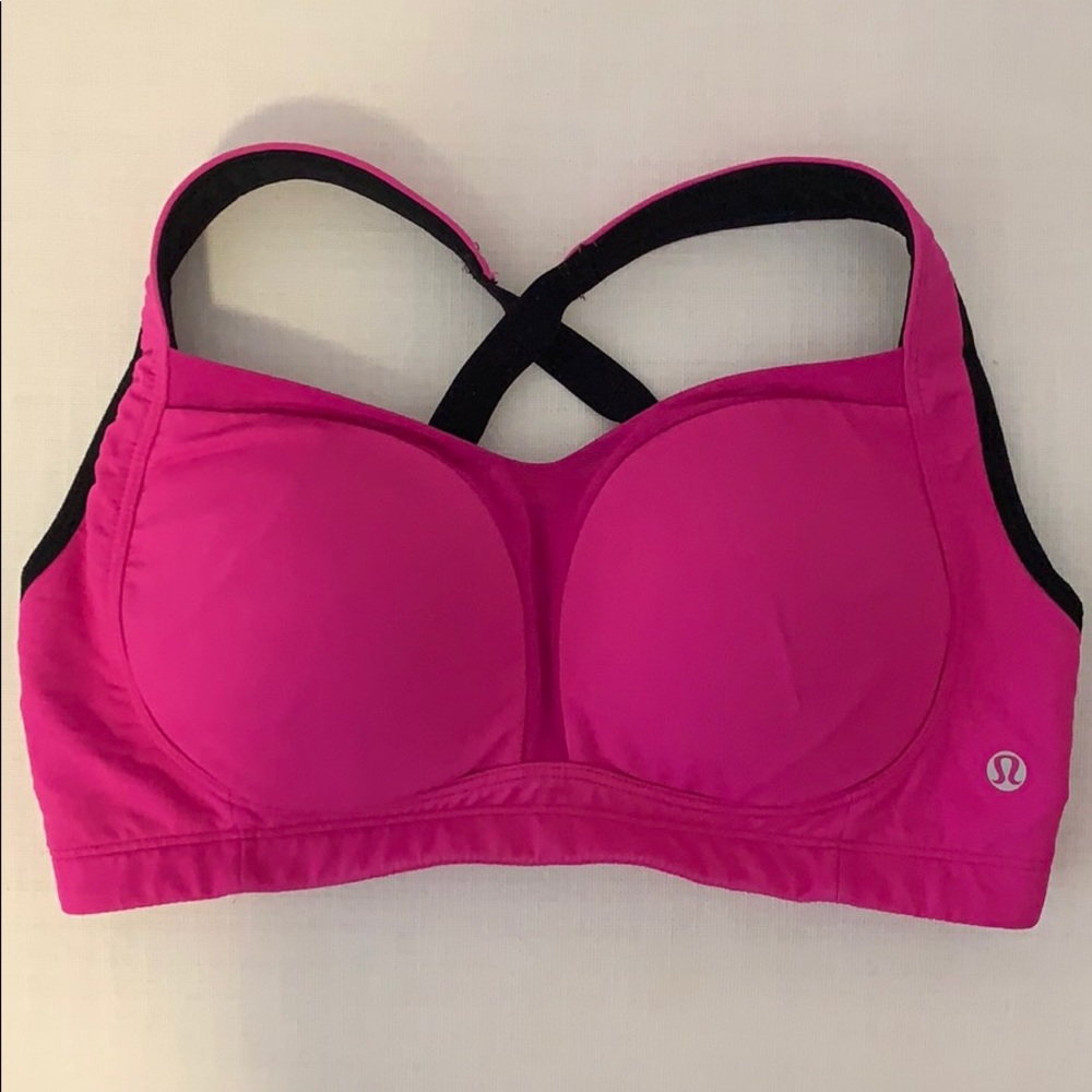 lululemon tata tamer II bra size 34 DD hot pink